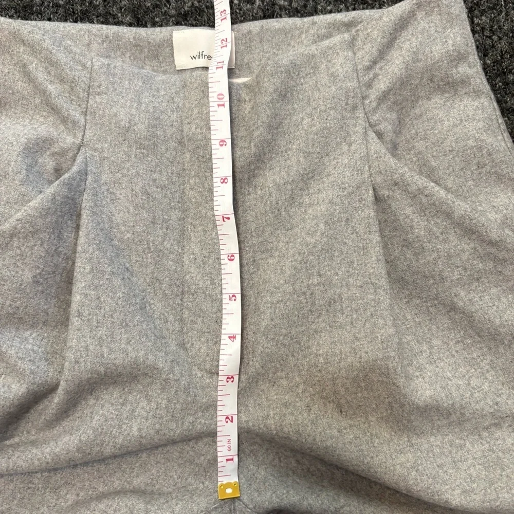 WILFRED Sz 4 Chambery Pants Grey Pleated Trousers Wool Cashmere Blend By Aritzia - Picture 12 of 15